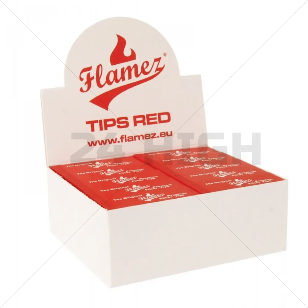 Livret d'embouts de filtre Flamez Rouge 50 Pcs