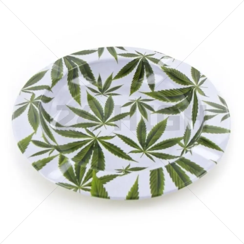 Cendrier en métal Feuilles de cannabis