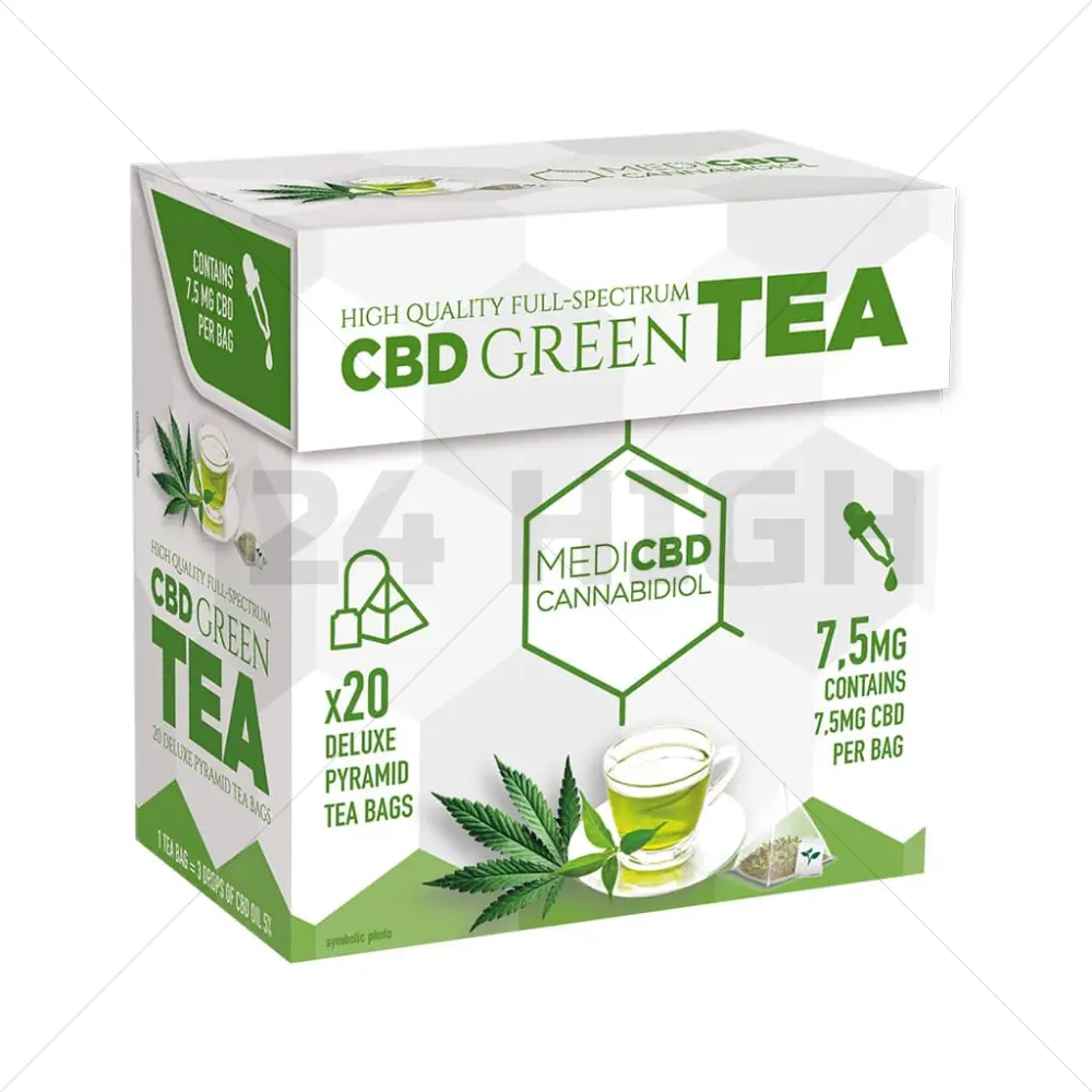 MediCBD thé vert (Boîte de 20 sachets) - 7,5mg CBD