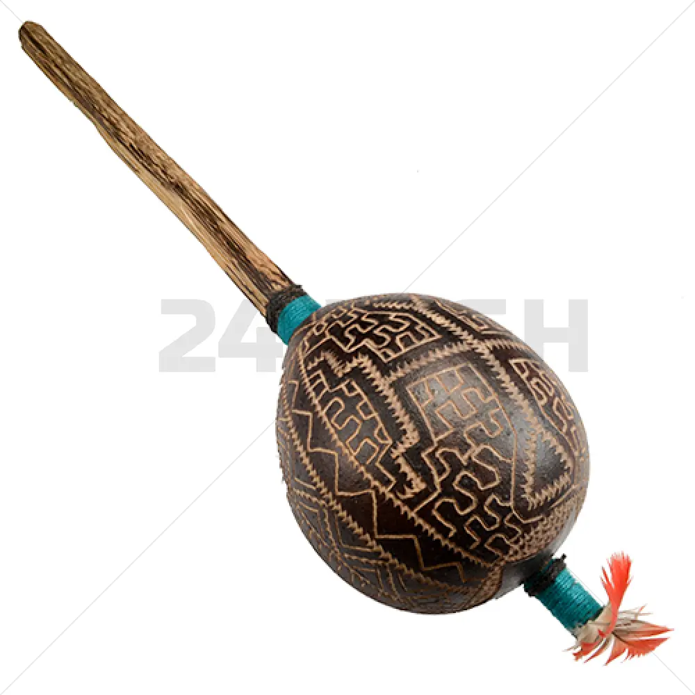 Hochet Shipibo Maraca - Pérou
