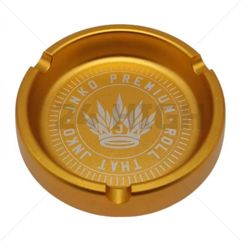 Cendrier en aluminium rond | Or | JNKO Premium