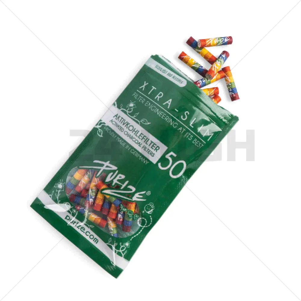 Purize XTRA Slim Filters Rainbow - 50 pièces