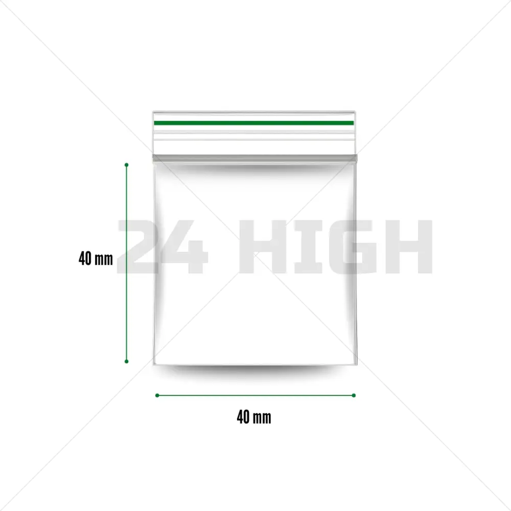 Sachets zip refermables 40 x 40 mm – Lot de 1000