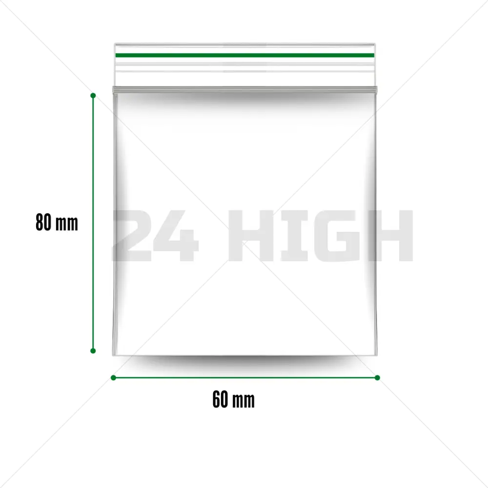 Sachets zip refermables 60 x 80 mm - 1000 pièces