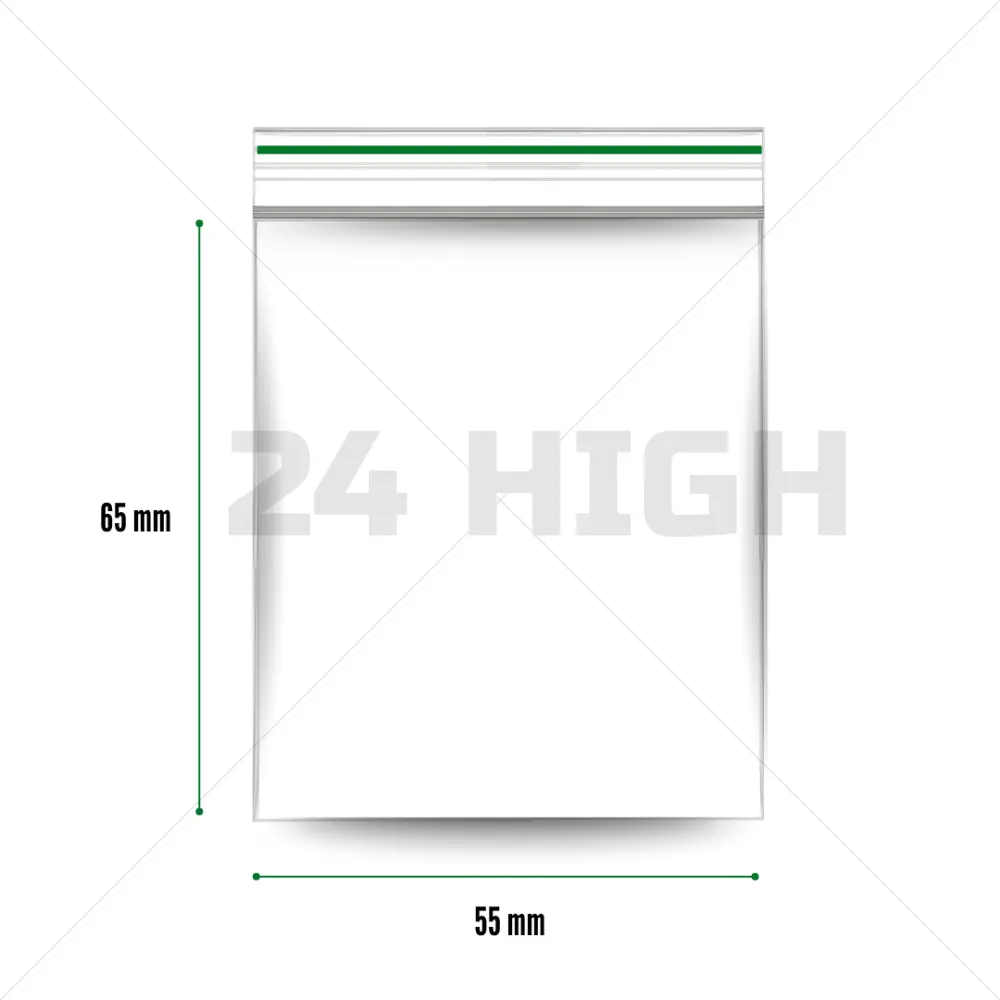 Sachets zip refermables 55 x 65 mm - 1000 pièces