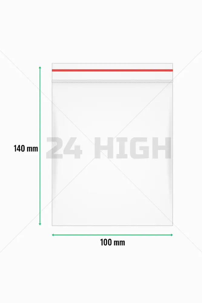 Sachets zip refermables 100 x 140mm x 0.05 - 100 pcs.