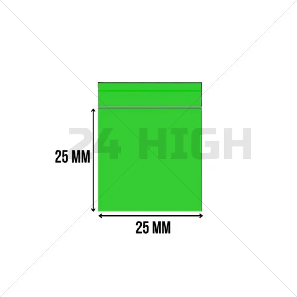 Sacs de préhension verts 25 x 25 mm - 1000 pièces