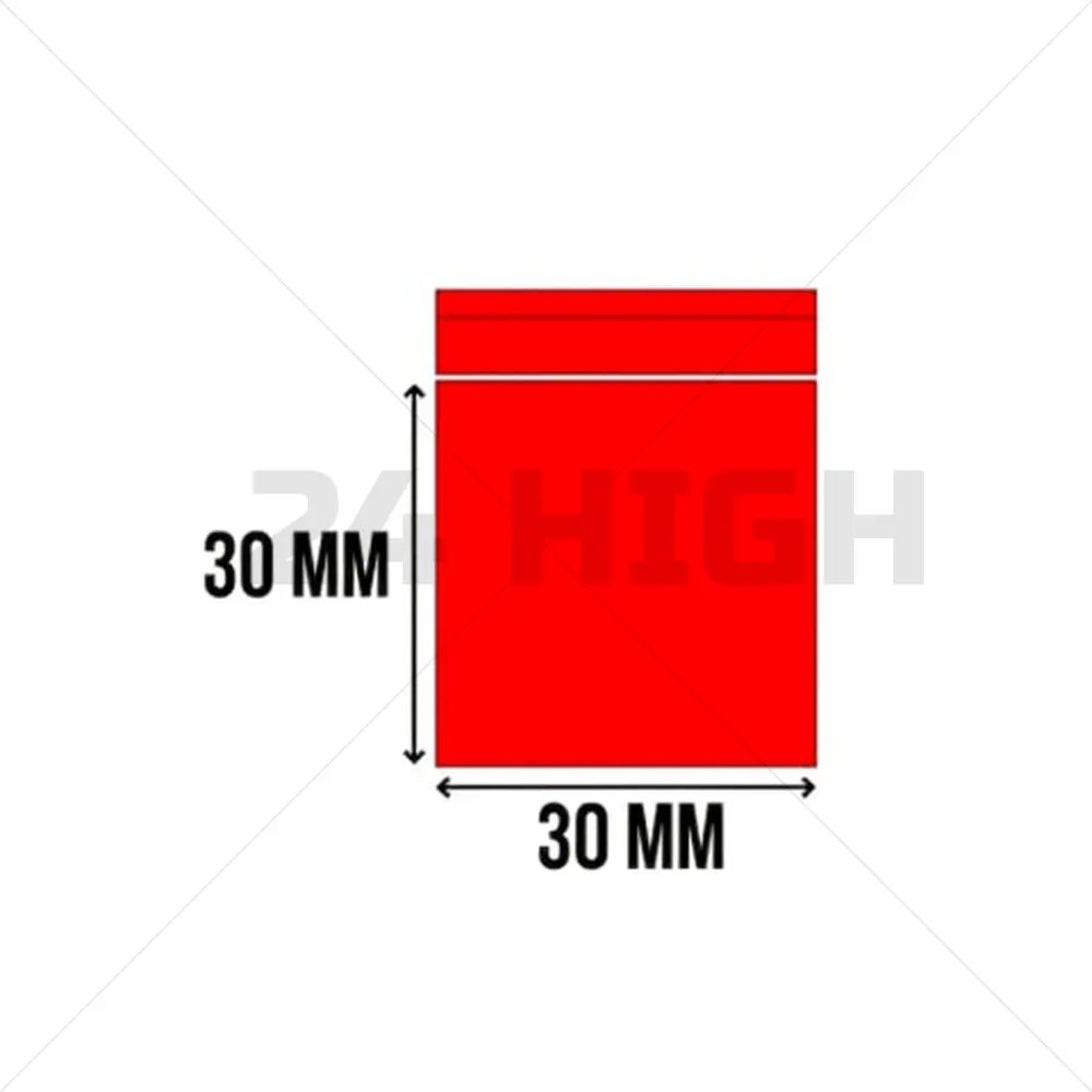 Sacs de préhension rouges 30 x 30 mm - 1000 pièces