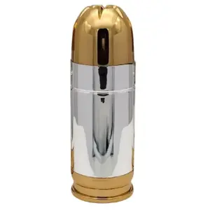 Briquet Bullet - flamme torche argentée et dorée