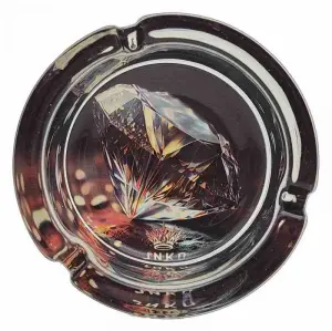 Cendrier en verre rond | Luxury Art Series | Diamond