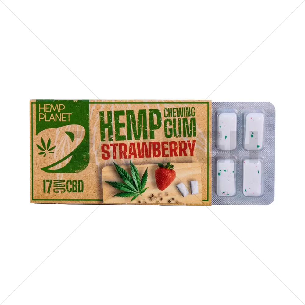 CBD Strawberry Hemp - Chewing-gum  CBD au chanvre et à la fraise 