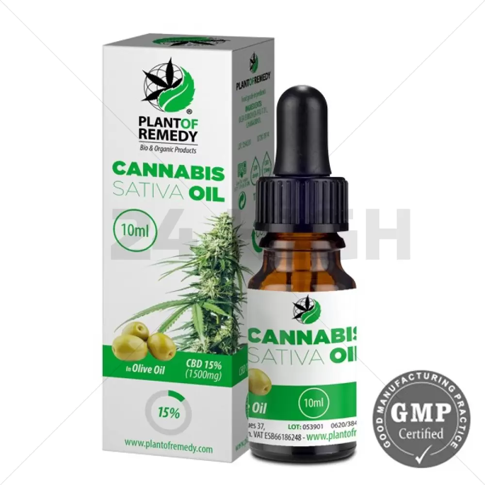 Plante of Remedy - Huile de Cannabis avec d'Olive - 15% CBD (1500mg)